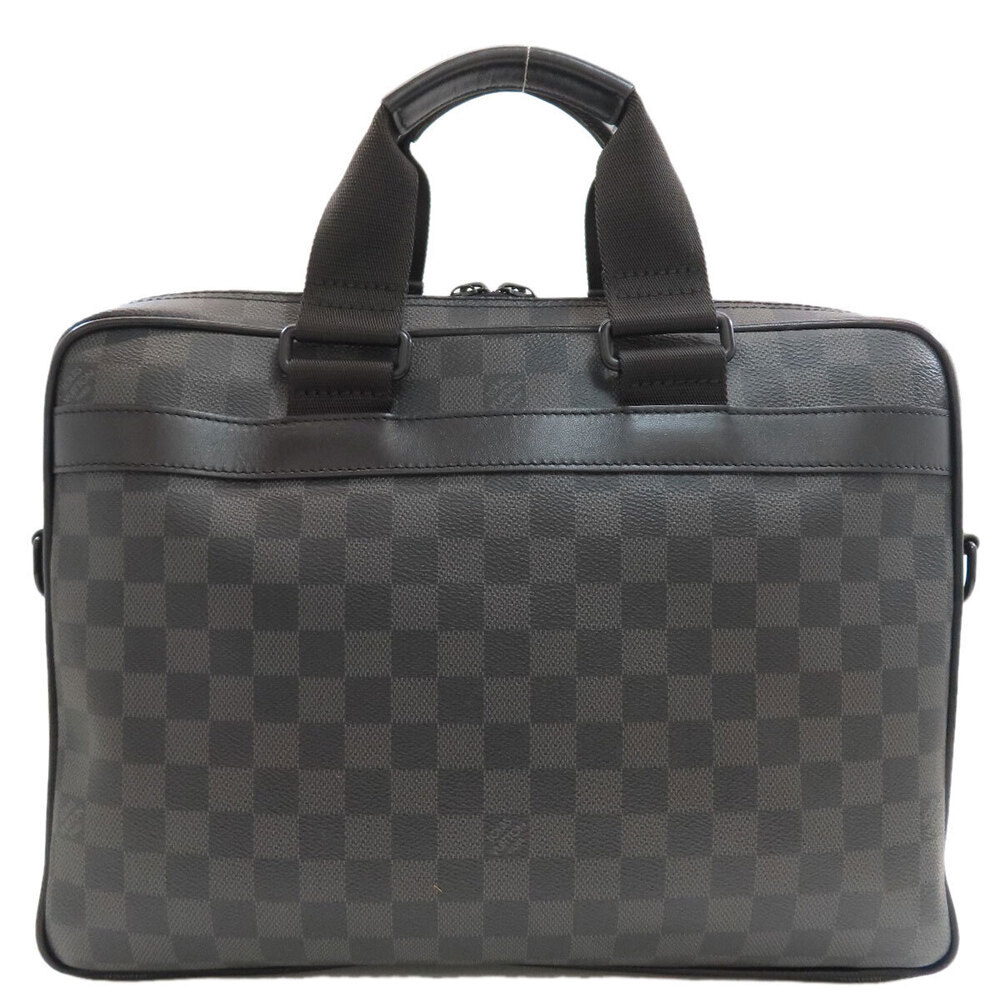 Louis Vuitton Utility Business Briefcase Damier Canvas Black Gray